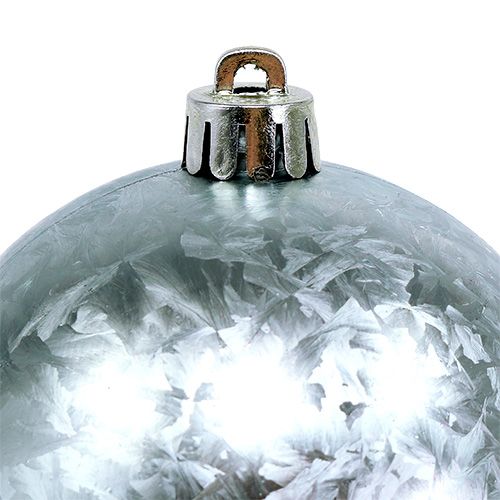 Product Christmas ball plastic Ø8cm ice blue 3pcs