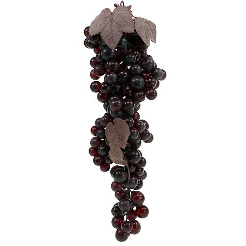 Floristik24 Bunch of grapes dark red 44cm artificial