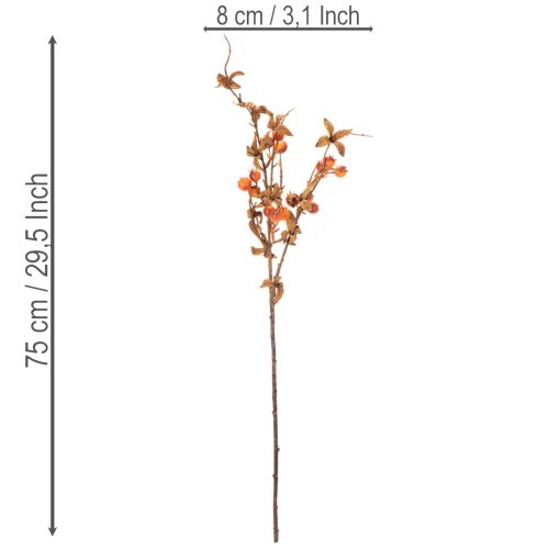 Artificial Hawthorn Twig Autumn Decoration 75cm | Floristik24.co.uk