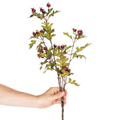 Artificial Hawthorn Branch with Red Berries Decoration 110cm | Floristik24.co.uk