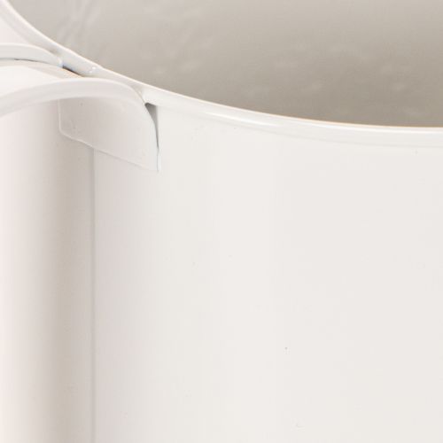White metal watering can with floral motif, 13.5cm, decorative planter | Floristik24.co.uk