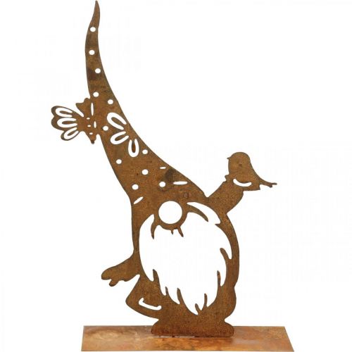 Floristik24 Patina decorative gnome metal decorative stand H39cm