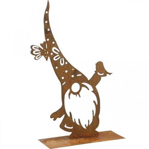 Patina decorative gnome metal decorative stand H39cm