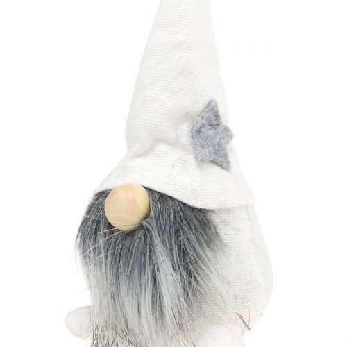 Product Christmas Gnome with Beard White, Gray 12cm 4pcs