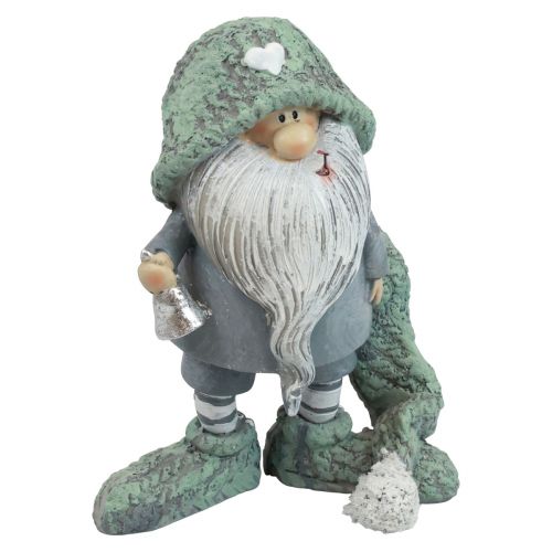 Floristik24 Gnome Christmas gnome decorative figure gray green 10.5×7×14cm