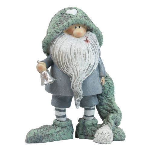 Floristik24 Gnome Christmas gnome decorative figure gray green 10.5×7×14cm