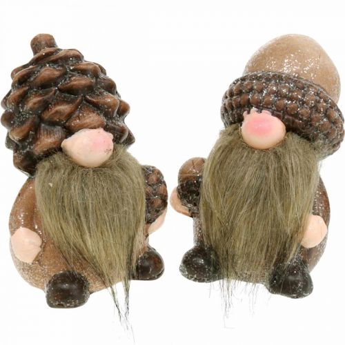 Floristik24 Decorative gnome ceramic cones and acorns Assorted H10.5 / 12cm 4pcs