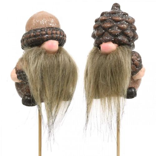 Floristik24 Imp ceramic cones and acorns decorative stick 8/8.5cm 4pcs