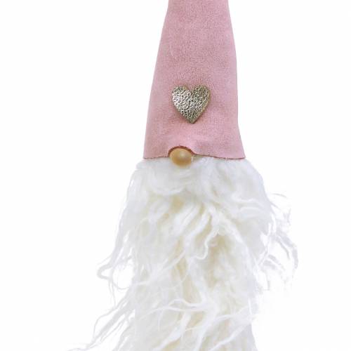Product Gnome head for hanging 45cm pink / gray 2pcs