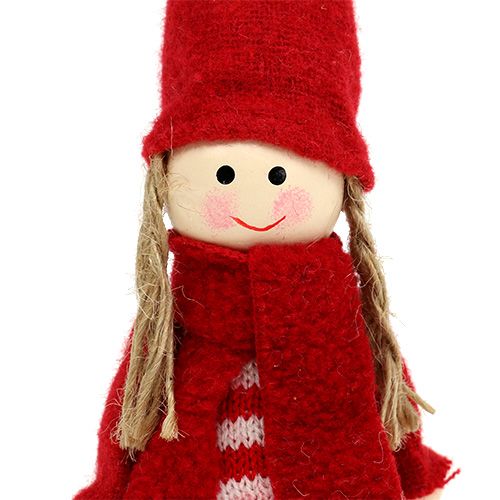 Floristik24 Gnome girl 12cm red, white 6pcs
