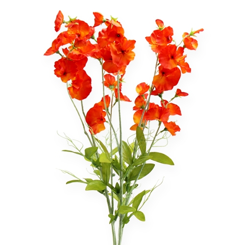 Floristik24 Wicke Art Flower Orange, Red 75cm 3pcs