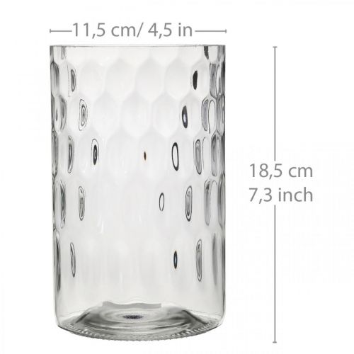 Product Flower vase, glass vase, candle glass, glass lantern Ø11.5cm H18.5cm