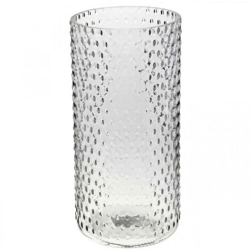 Flower vase, glass vase, candle glass, glass lantern Ø11.5cm H23.5cm
