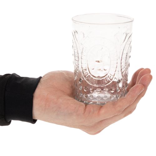 Glass hurricane lantern, candle holder, tealight holder, glass Ø7.5cm H10cm | Floristik24.co.uk