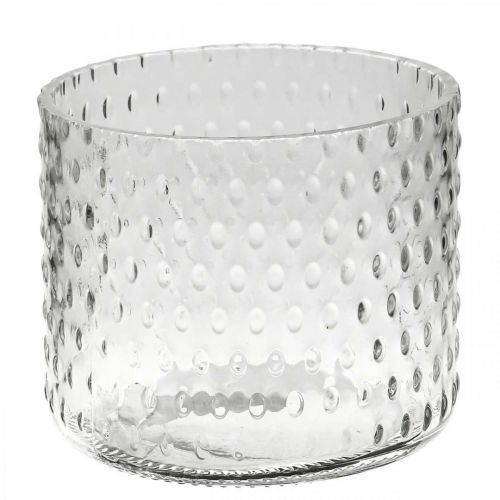 Floristik24 Lantern glass, tealight holder glass, candle glass Ø11.5cm H9.5cm