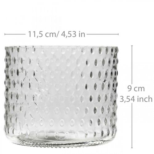 Product Lantern glass, tealight holder glass, candle glass Ø11.5cm H9.5cm