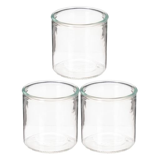 Glass Cylinder Vase Clear Set of 3 10cm

```html
<h2>Clear Glass Cylinder Vase 10cm for Versatile Home Use</h2>

<p>
This set of three clear glass cylinder vases, each standing 10cm tall, is a versatile addition to your home decor. Crafted from high-quali | Floristik24.co.uk