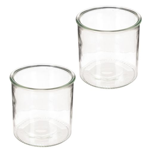 Glass Votive Holder Set, Clear Round Design, 12cm, Pack of 2

```html
<h2>Clear Glass Votive Holders for Versatile Home Decoration</h2>
<p>
This set of two clear glass votive holders is a practical and elegant addition to your home decor. With a straightf | Floristik24.co.uk
