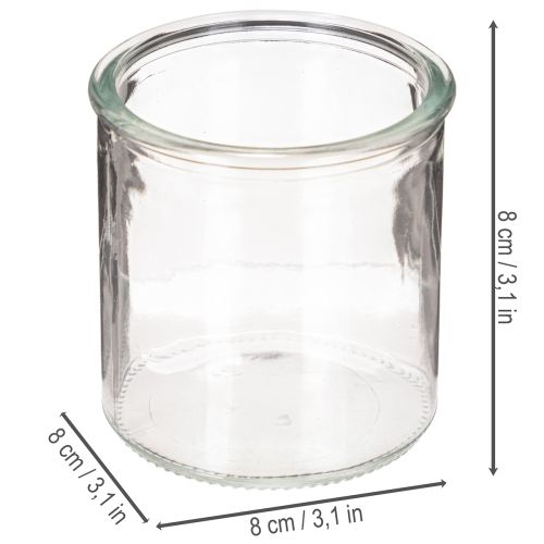 Glass Tea Light Holders Transparent Round Glass Set of 3 8cm

```html
<h2>Set of 3 Glass Tea Light Holders for Home and Table Decoration</h2>

<p>
These tea light holders are crafted from clear glass with a simple and timeless round shape. With a diameter | Floristik24.co.uk