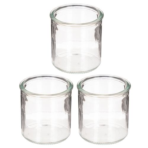 Glass Tea Light Holders Transparent Round Glass Set of 3 8cm

```html
<h2>Set of 3 Glass Tea Light Holders for Home and Table Decoration</h2>

<p>
These tea light holders are crafted from clear glass with a simple and timeless round shape. With a diameter | Floristik24.co.uk