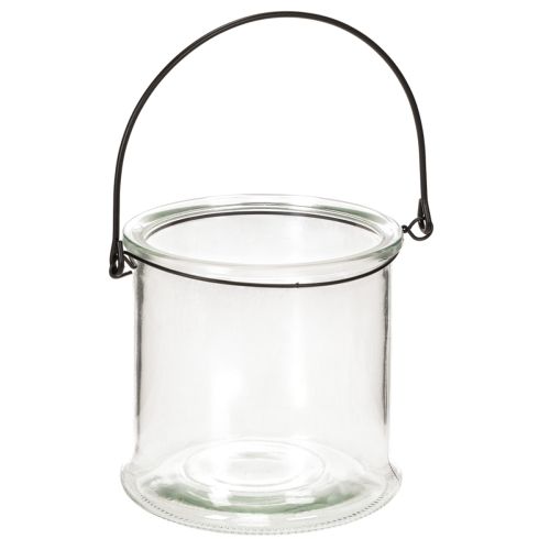Glass hanging lantern Ø12cm H12.5cm 2pcs buy online | Floristik24.co.uk