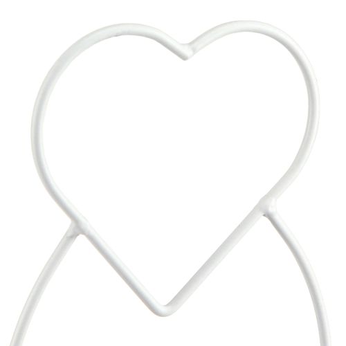 Product Lantern Heart White Lantern Holder Glass Ø12cm H30cm 2pcs