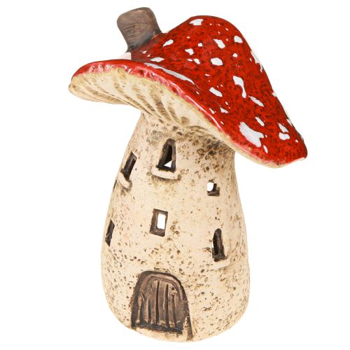 Product Lantern ceramic toadstools autumn decoration H12.5/14cm 2 pcs