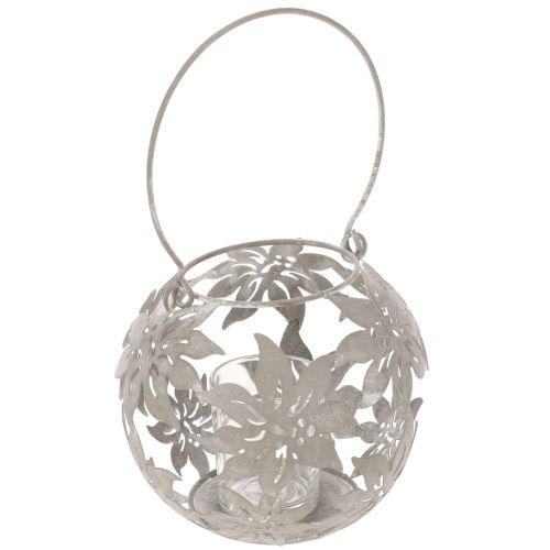 Wind light metal hanging decoration decorative lantern gray Ø14cm H13cm buy online | Floristik24.co.uk