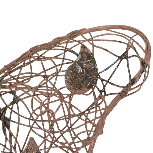 Metal lantern, wall decoration, butterfly, rust finish, 36.5cm | Floristik24.co.uk