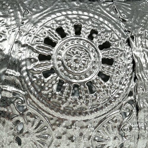 Floristik24 Windlight silver oriental Ø12cm H9cm
