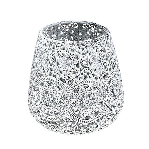Floristik24 Windlight White Ø12cm H13cm 1pc