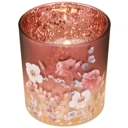 Product Elegant candle holder with floral motifs for atmospheric room design, 8cm, 4 pieces.