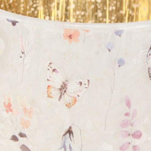 Product Glass tealight holder with butterfly motif for cozy living moments, 12.5cm, 2 pieces