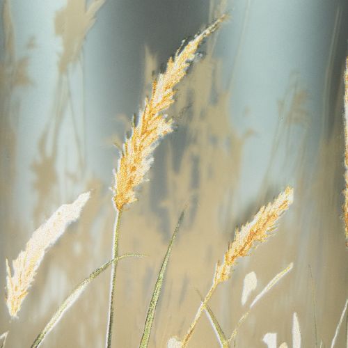 Floristik24 Elegant decorative lantern with grass motif for cozy living accents, 12.5cm, 2 pieces.