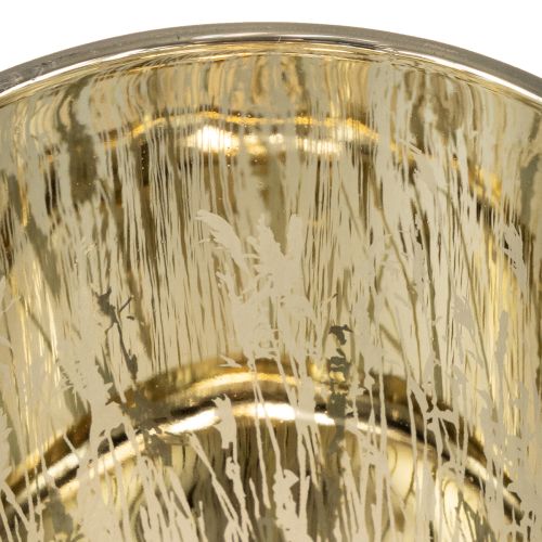 Product Elegant decorative lantern with grass motif for cozy living accents, 12.5cm, 2 pieces.