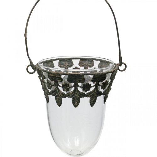 Floristik24 Lantern glass for hanging decoration 24/28/30cm set of 3