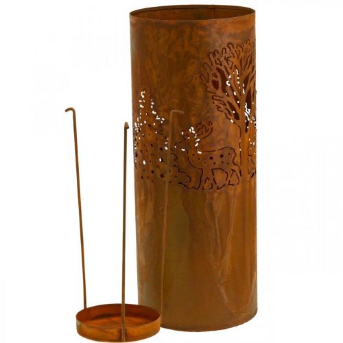 Floristik24 Candlestick rust look decoration deer 30/38.5/45cm set of 3