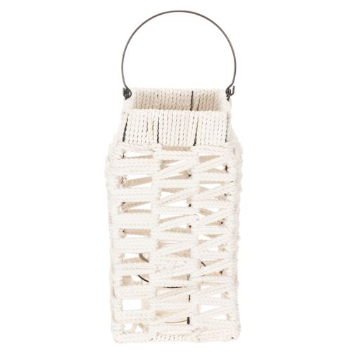 Hanging lantern, summer decoration, lantern, macramé H35.5cm W19cm | Floristik24.co.uk
