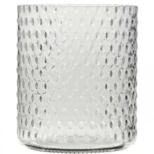 Product Glass lantern, flower vase, glass vase round Ø11.5cm H13.5cm