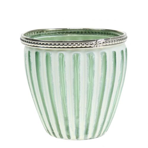 Floristik24 Windlight Antique Green Ø10cm H10cm