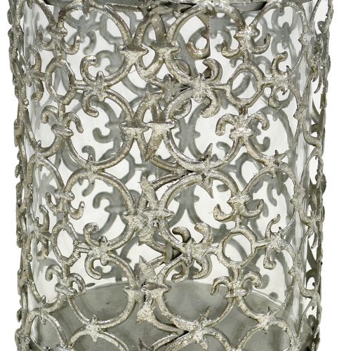 Floristik24 Lantern antique silver Ø8cm H12cm