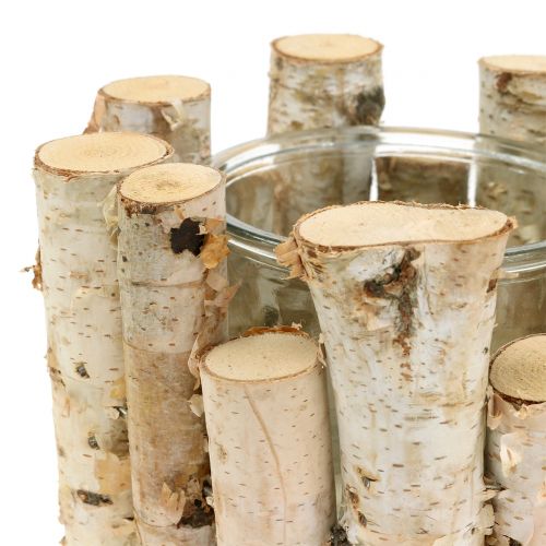 Floristik24 Lantern birch Ø17cm H12cm