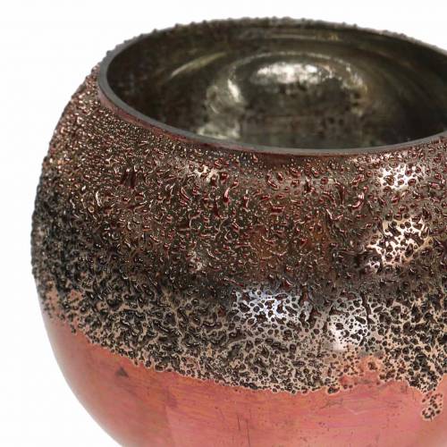 Product Lantern glass copper Ø8.5cm H6.5cm 4pcs
