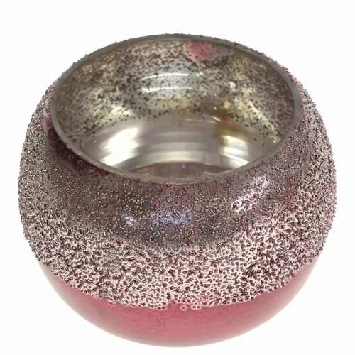 Product Lantern Glass Pink Ø8.5cm H6.5cm 4 pcs