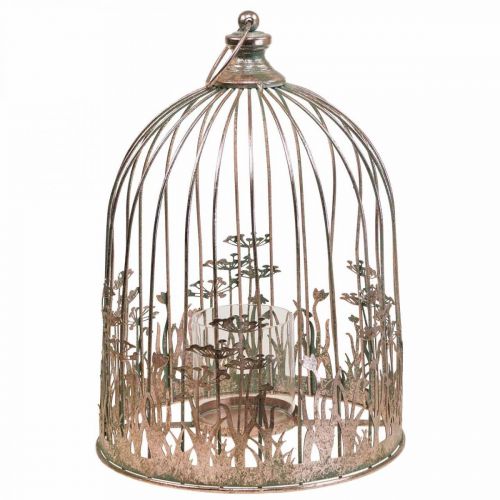 Floristik24 Lantern metal hanging decoration Ø29/23.5cm birdcage decoration set of 2