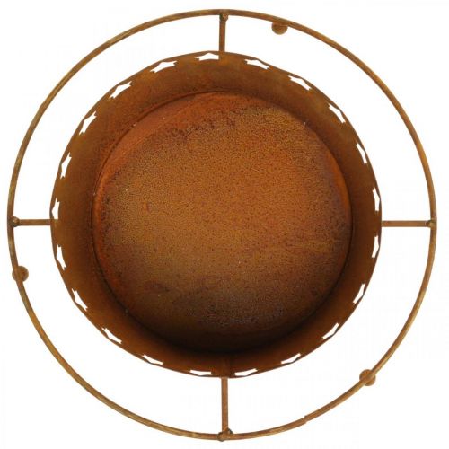Product Lantern with stars, Advent, wreath holder made of metal, Christmas decoration patina Ø25cm