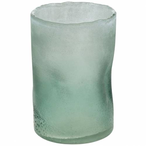 Floristik24 Glass lantern green frosted Ø10cm H15cm