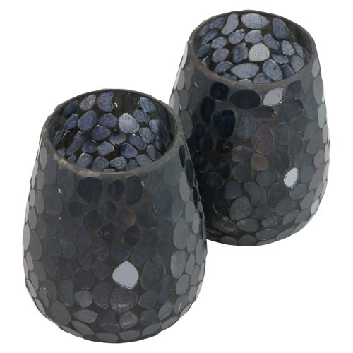 Floristik24 Lantern Christmas candle holder black Ø11cm 2pcs