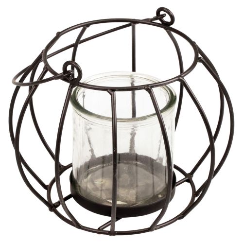 Floristik24 Garden lantern metal black lantern for hanging Ø16.5cm