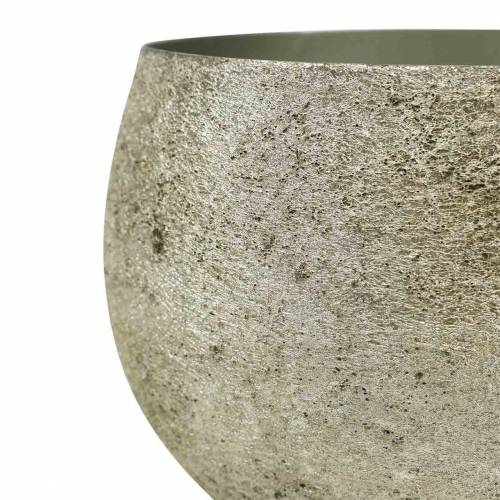 Floristik24 Decorative bowl champagne metal Ø17cm H11.5cm